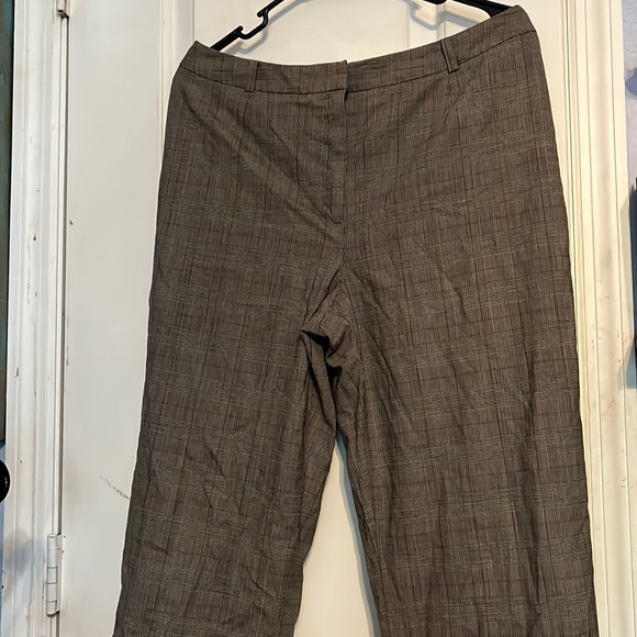 LOFT Pants - Ann Taylor loft stretch size 10 gray, black and red plaid pants. Gently worn.